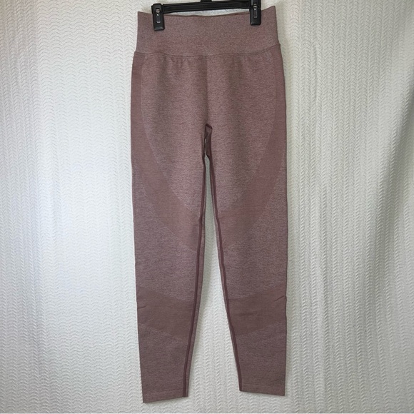 pink / heathered mauve ankle leggings size medium - Picture 2 of 6